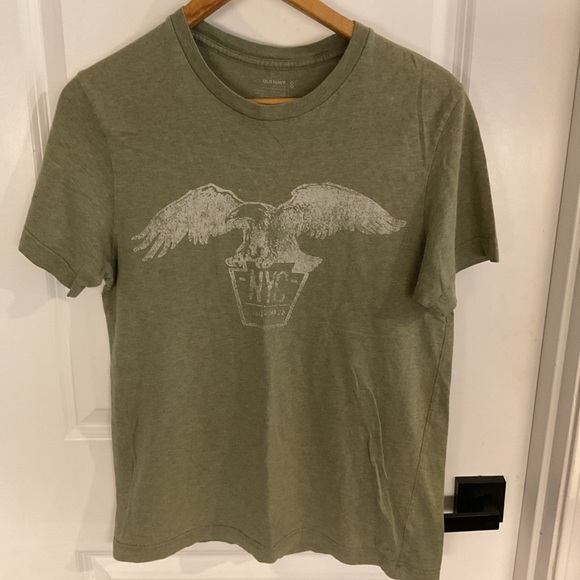 Old Navy - Short Sleeve Crewneck Shirt - Olive Green - Men’s Size Small - Picture 1 of 11